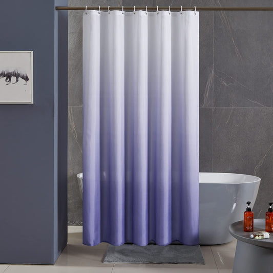 Lavender Ombre Waffle Weave Shower Curtain Water Resistant Gradient Print Bathroom Spa Hotel Decorative